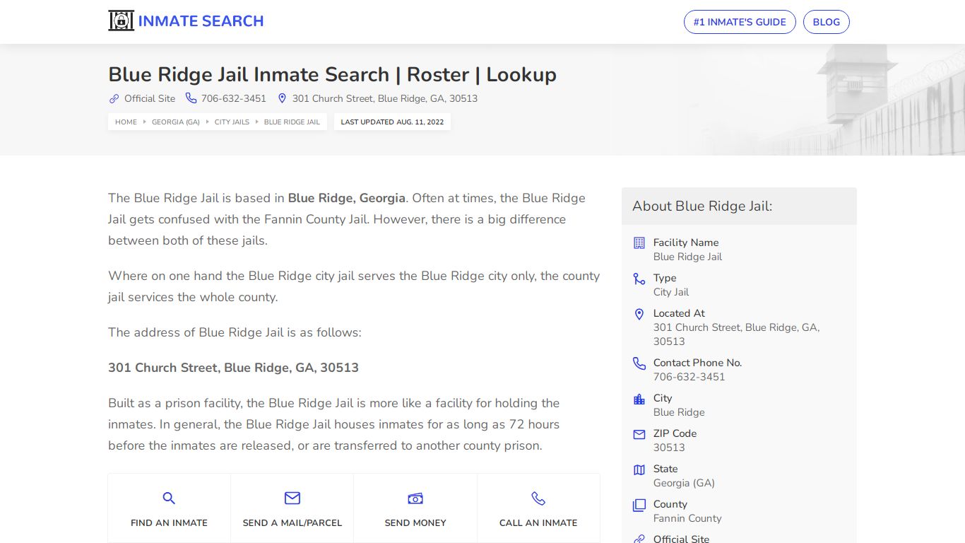 Blue Ridge Jail Inmate Search | Roster | Lookup