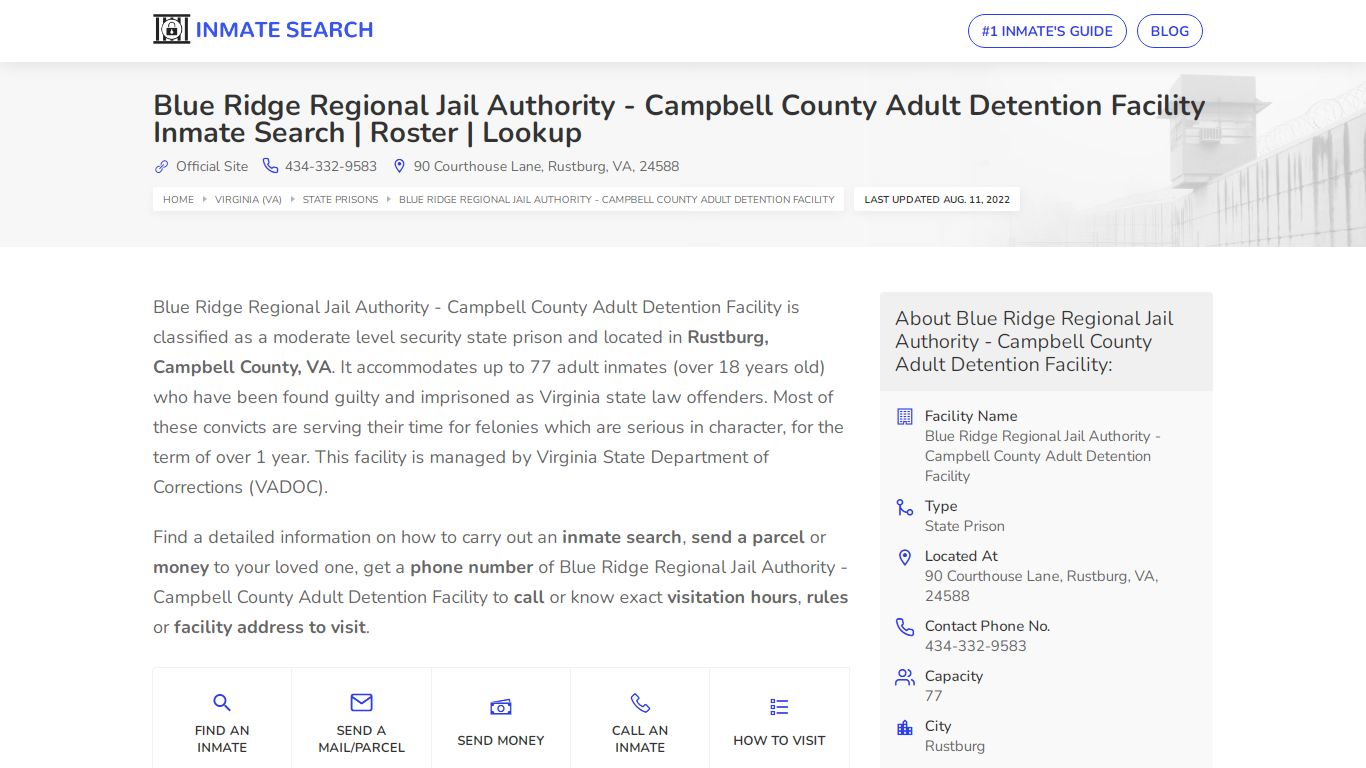 Blue Ridge Regional Jail Authority - inmate-search.online